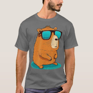 Capybara Cute and funny Capybara Cool Sunglasses   T-Shirt