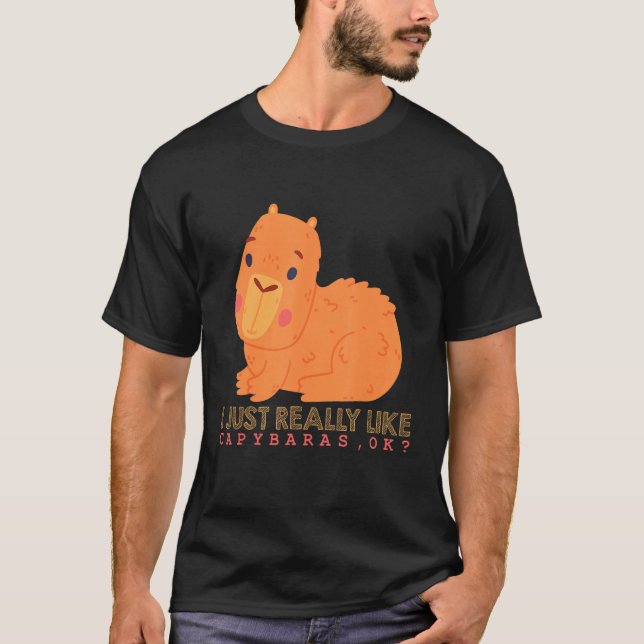 Capybara  Cute Capybaras Rodent Animal Capybara 1 T-Shirt (Vorderseite)