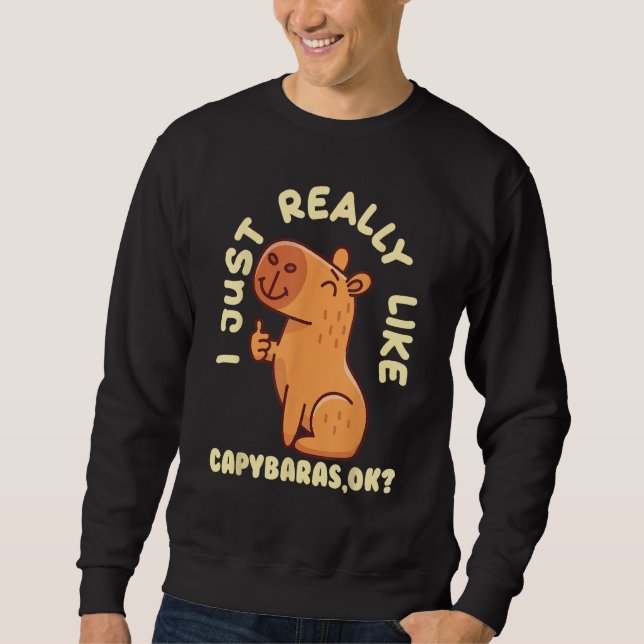 Capybara  Cute Capybaras Rodent Animal Capybara Sweatshirt (Vorderseite)