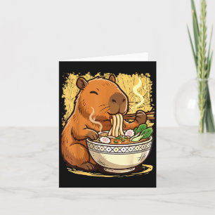 Capybara, der Ramen-Nudeln isst Karte