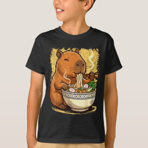 Capybara, der Ramen-Nudeln isst T-Shirt