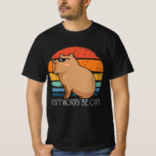 Capybara Dont Worry Be Capy Funny Rodent T-Shirt