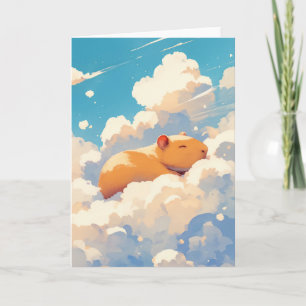 Capybara Dreaming in den Wolken Karte