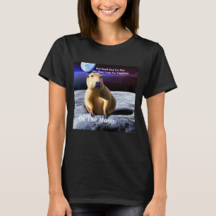 Capybara ein riesiger Sprung auf dem Mond T-Shirt