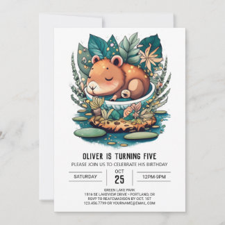 Capybara Einladung zum Geburtstag