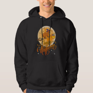 Capybara-Fahrt Hexe Schrotflinte Mond Vintage Capy Hoodie