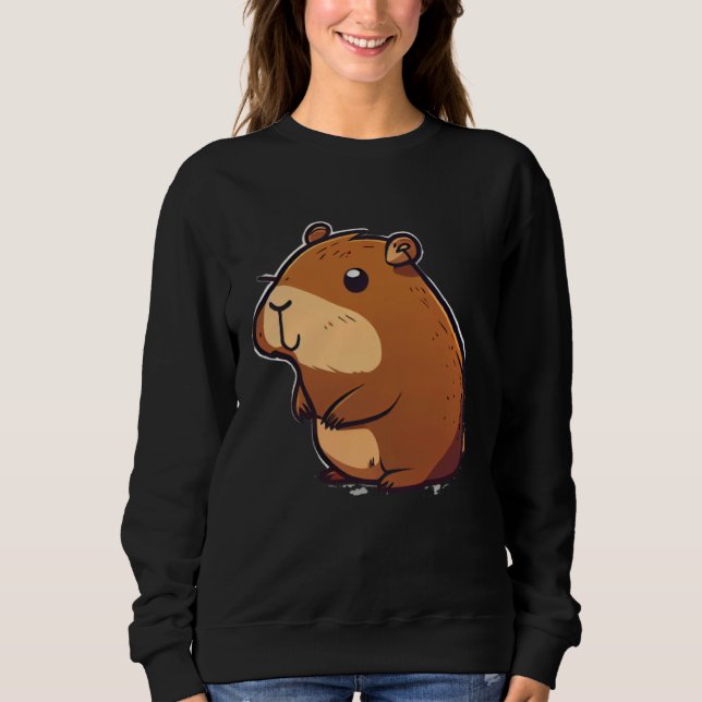 Capybara Fan Club and Cute Capybara Kids Sweatshirt (Vorderseite)