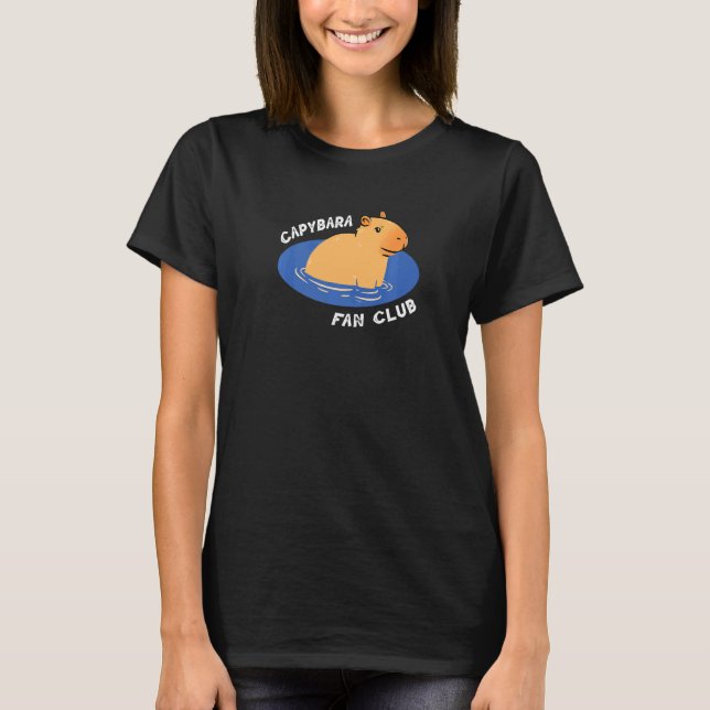 Capybara Fan Club Sprichwort Niedliches Schwimmen T-Shirt (Vorderseite)