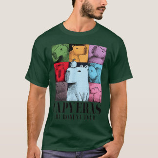 Capybara-Farbkonzertour niedliche Tiere Junge T-Shirt