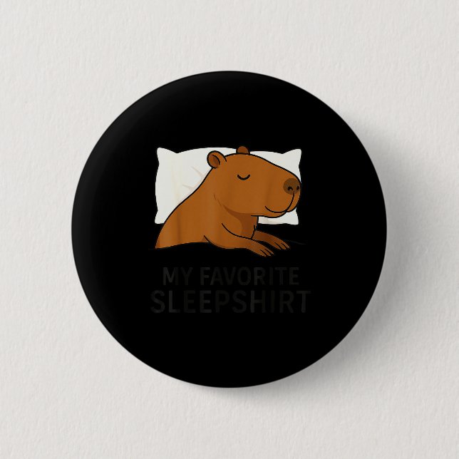 Capybara Favorite Sleepshirt Sleeng Pajamas Boys G Button (Vorderseite)
