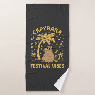 Capybara Festival Badehandtuch