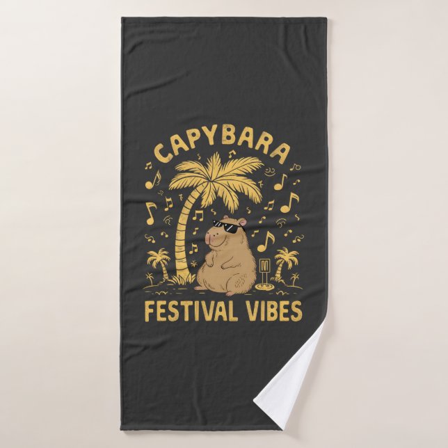 Capybara Festival Badehandtuch (Badehandtuch)