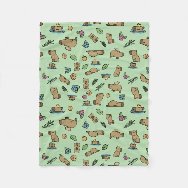 Capybara Fleecedecke (Vorderseite)