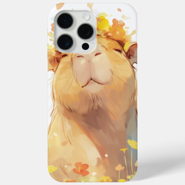 Capybara Floral Crown Case-Mate iPhone Hülle (Rückseite)