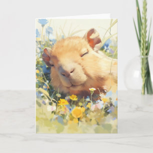 Capybara Friedlicher Schlaf Karte