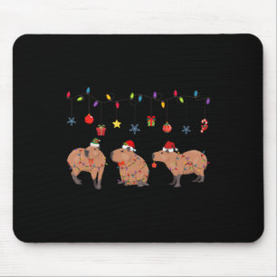 Capybara Frohe Weihnachten Capybaras Lover Funny C Mousepad