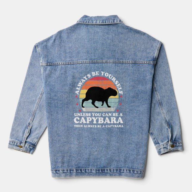Capybara Funny Capybara Giro del Malcantone Jeansjacke (Rückseite)