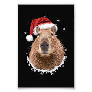 Capybara Funny Christmas Fotodruck