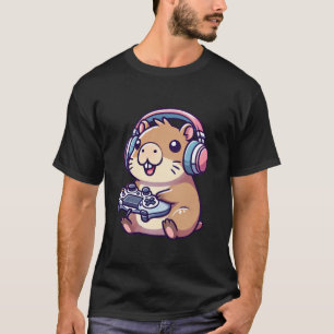 Capybara Funny Video Games Gaming T-Shirt