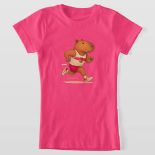 Capybara-Fußball-Sport-Tier Capybara-Athlet T-Shirt