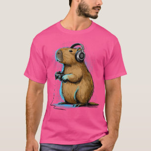Capybara Gamer Capybara Videospiele Liebhaber Lust T-Shirt