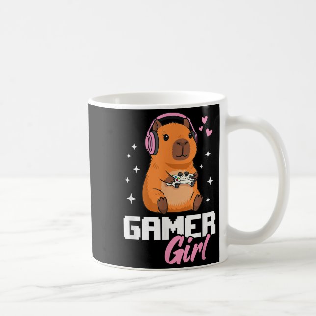 Capybara Gamer Girl Gaming  Kaffeetasse (Rechts)