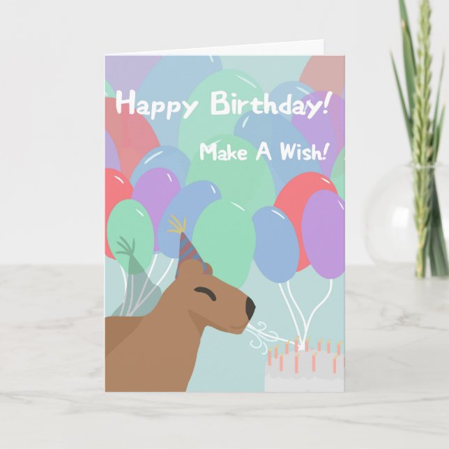 Capybara Geburtstag Karte (Vorderseite)