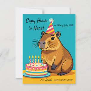 Capybara Geburtstagseinladung Postkarte