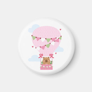 Capybara Geburtstagsparty Kinderuhr Magnet