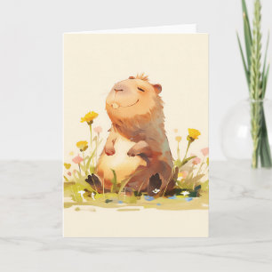 Capybara genießt das Leben Karte