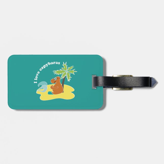 Capybara Gepäckanhänger (Rückseite horizontal)