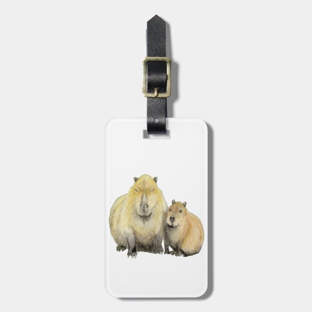 Capybara Gepäckanhänger (Vorderseite vertikal)