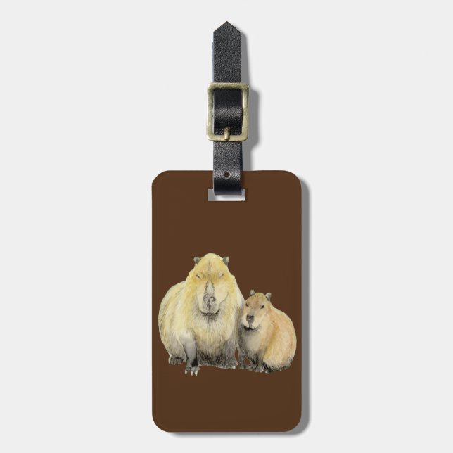 Capybara Gepäckanhänger (Vorderseite vertikal)