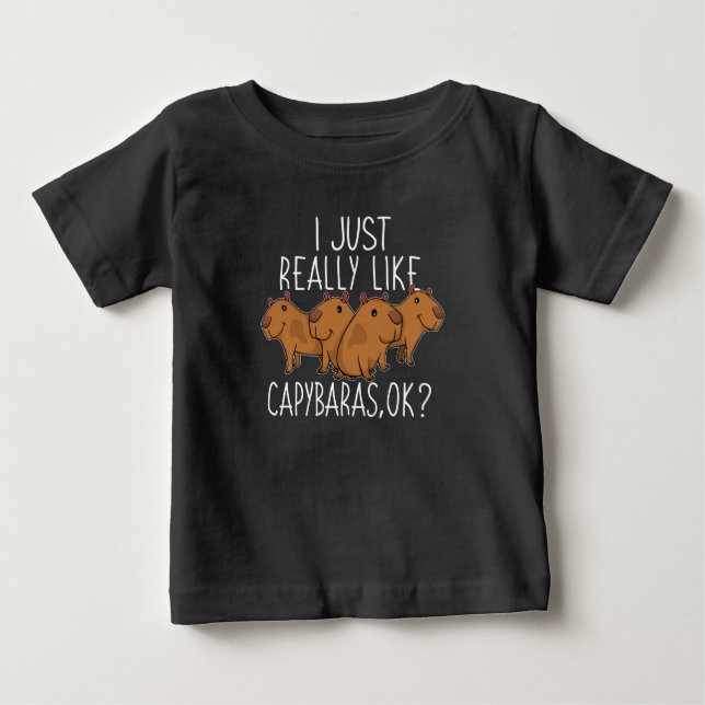 Capybara Geschenk Kinder Frauen Niedlich Capybara Baby T-shirt (Vorderseite)