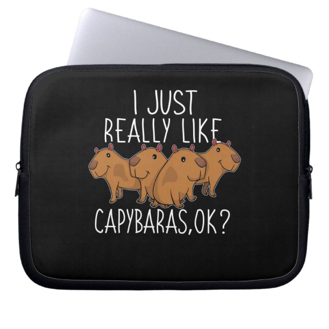 Capybara Geschenk Kinder Frauen Niedlich Capybara Laptopschutzhülle (Vorderseite)