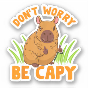 Capybara-Geschenk Niedlich Lustig Zoo-Tierliebhabe Aufkleber