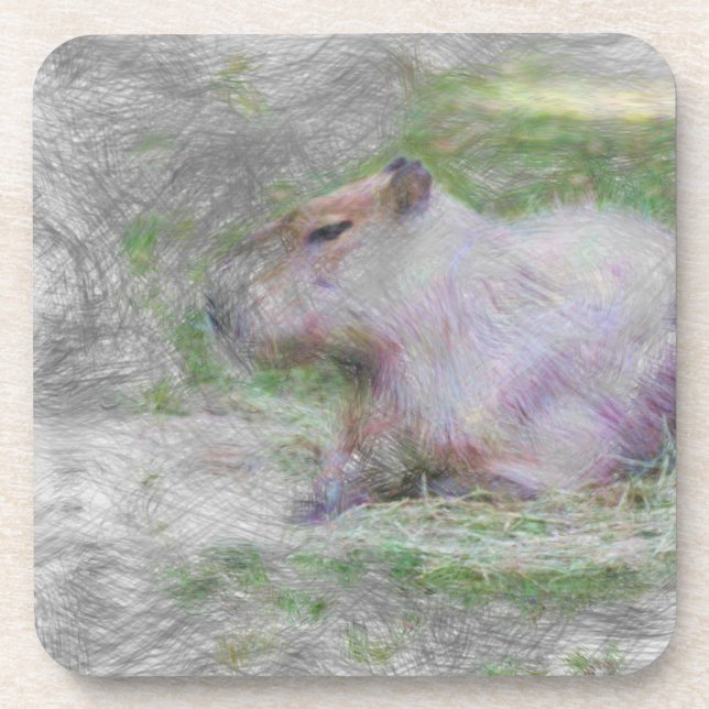 Capybara Getränkeuntersetzer (Vorderseite)