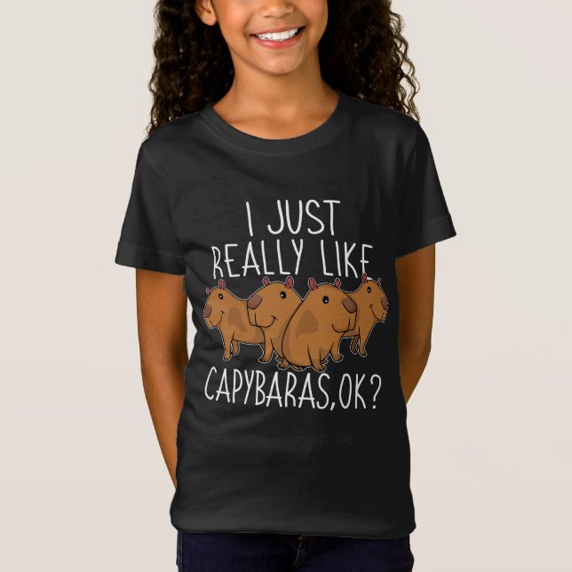 Capybara Gift Kids Women Cute Capybara T-Shirt (Vorderseite)