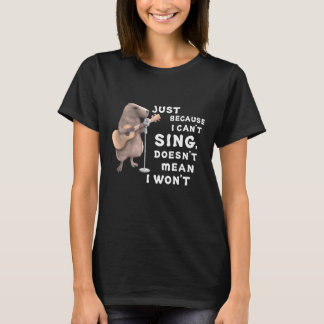 Capybara Gitarre nur weil ich nicht singen kann T-Shirt