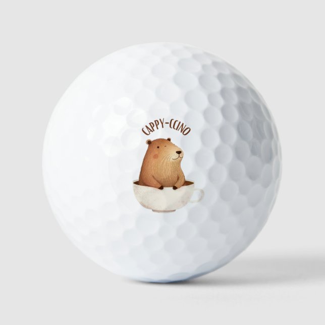 Capybara Golf Ball, Niedlich, Einzigartig, Capycci Golfball (Vorderseite)