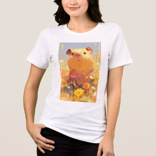 Capybara-Grassy-Retreat Tri-Blend Shirt