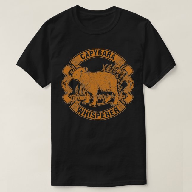Capybara Große Nager Chiguire Purring Barken T-Shirt (Design vorne)