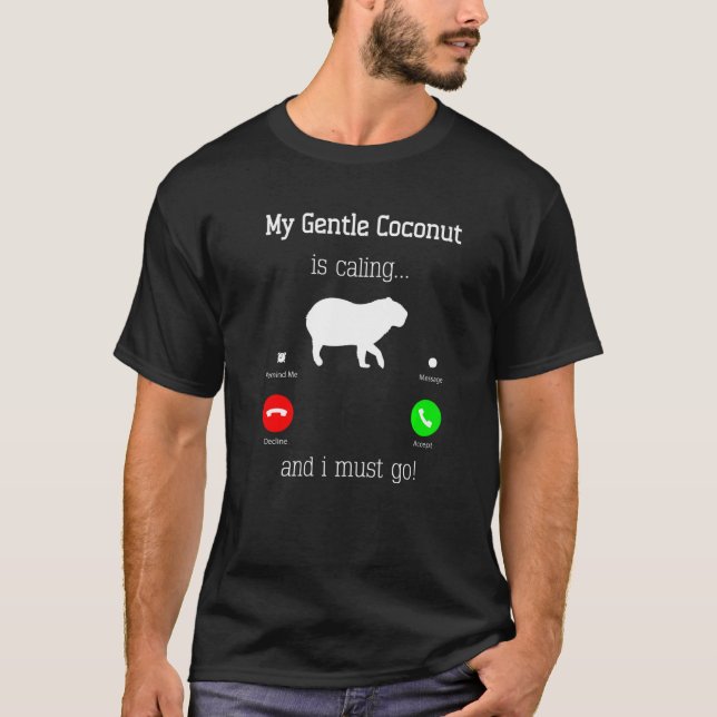 Capybara Großer Nagel für sanfte Kokosnuss T-Shirt (Vorderseite)