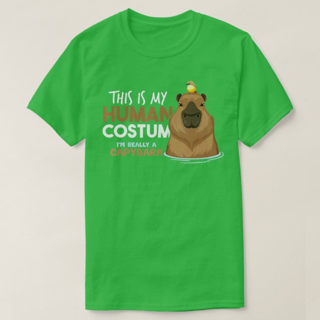Capybara Halloween Costume, Capybara Rodent Lovers T-Shirt (Design vorne)