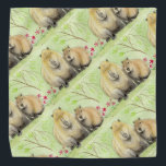 Capybara Halstuch<br><div class="desc">Ein kleines Aquarellbild einer Capybara-Mutter mit ihrem Baby.</div>