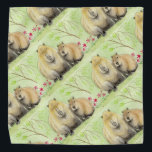 Capybara Halstuch<br><div class="desc">Ein kleines Aquarellbild einer Capybara-Mutter mit ihrem Baby.</div>
