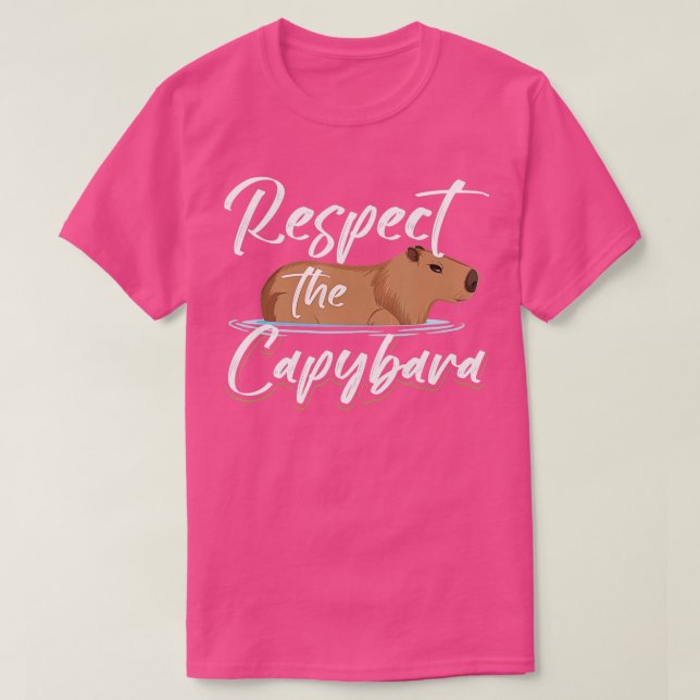 Capybara Haustiere Respekt vor Capybara T-Shirt (Design vorne)