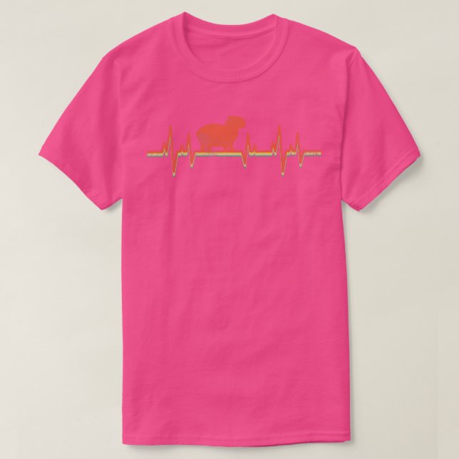 Capybara Heartbeat Vintag T-Shirt (Design vorne)