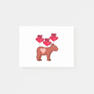 Capybara Hearts Liebe Post-it Klebezettel