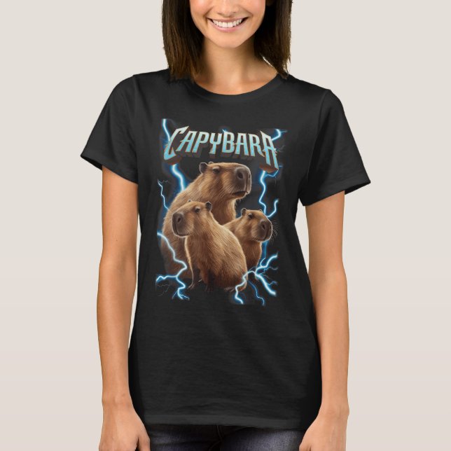 Capybara Heavy Metal Weihnachtsfest Shirt _ Funny  (Vorderseite)